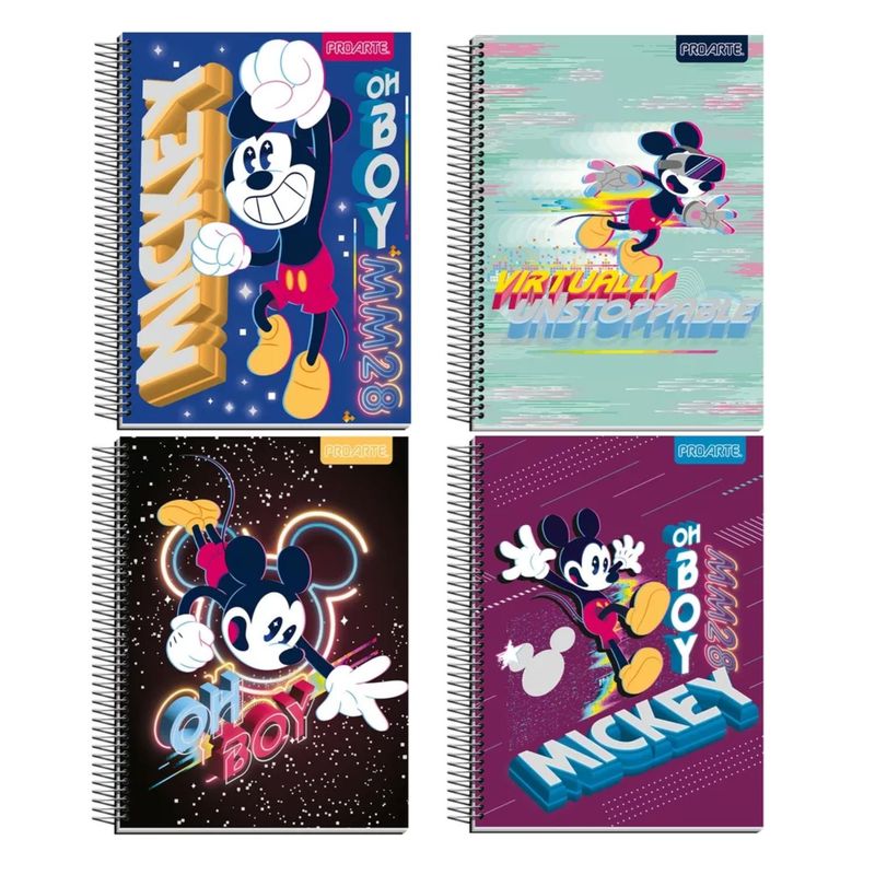 GENERICO - Pack 6 Cuadernos Espiral Diseño Animado Colorido 150 Hojas