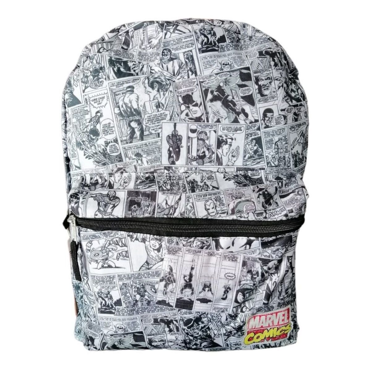 GENERICO - Mochila Estampado Cómics Blanco Negro Juvenil Casual Escolar