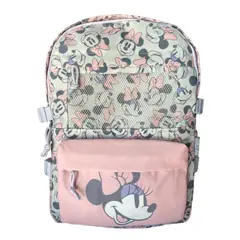 GENERICO - Mochila Infantil Estampado Dibujos Animados Rosa Gris