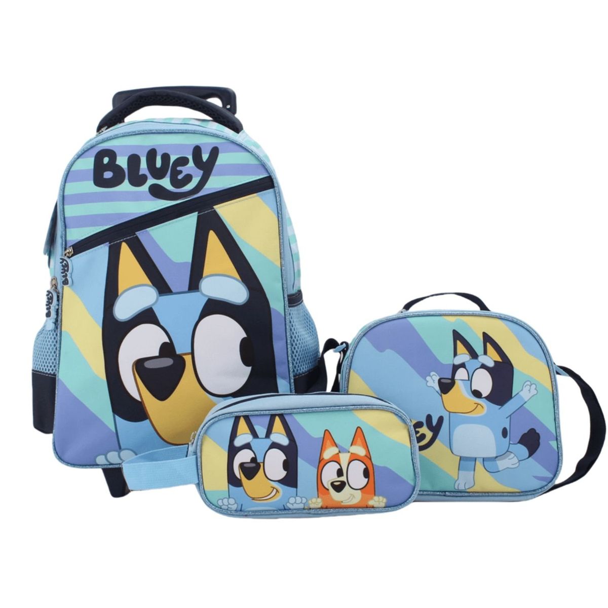 GENERICO - Pack 3 Piezas Mochila Lonchera Estuche Infantil Personaje