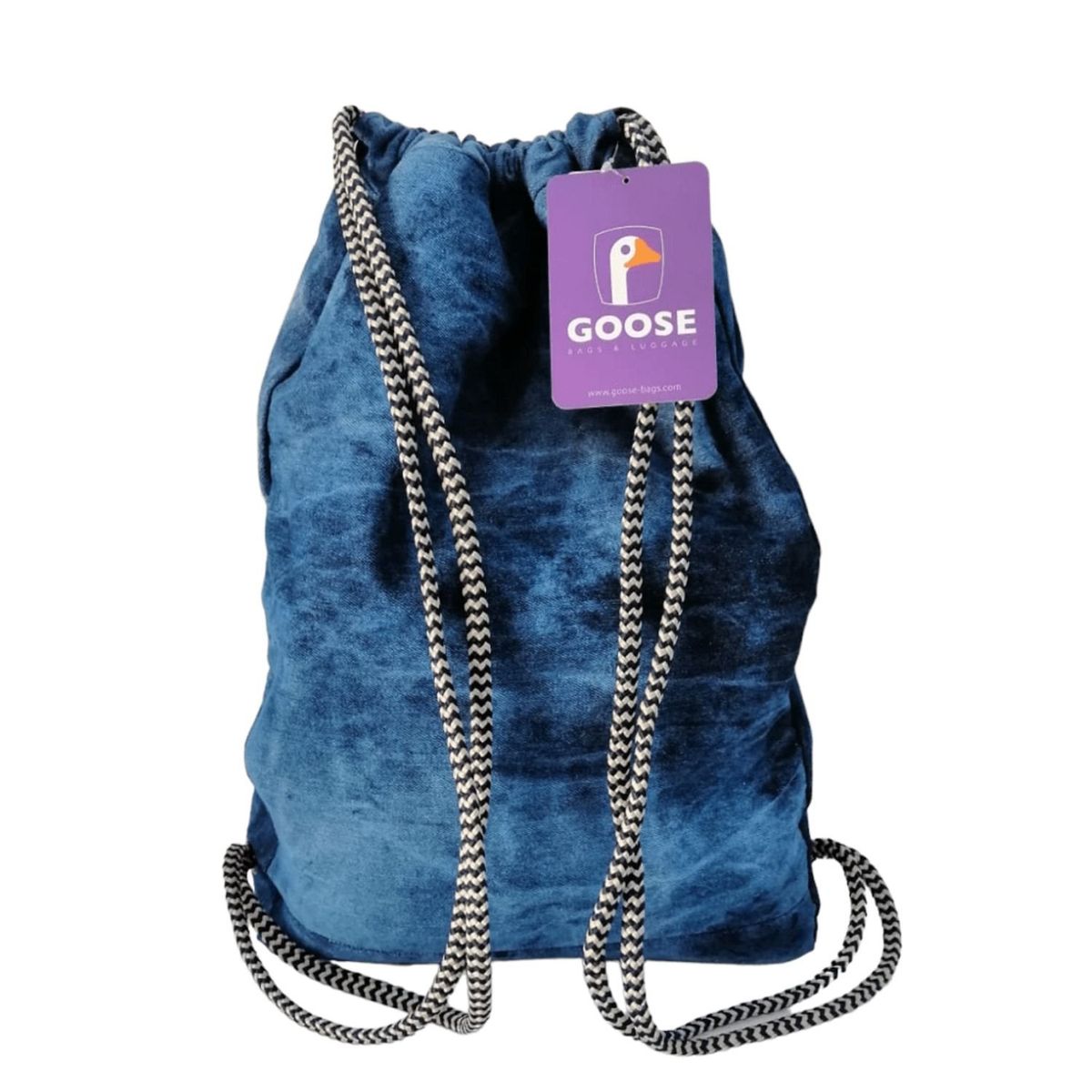 GENERICO - Mochila Saco Terciopelo Azul Unisex Casual Moderna Escolares