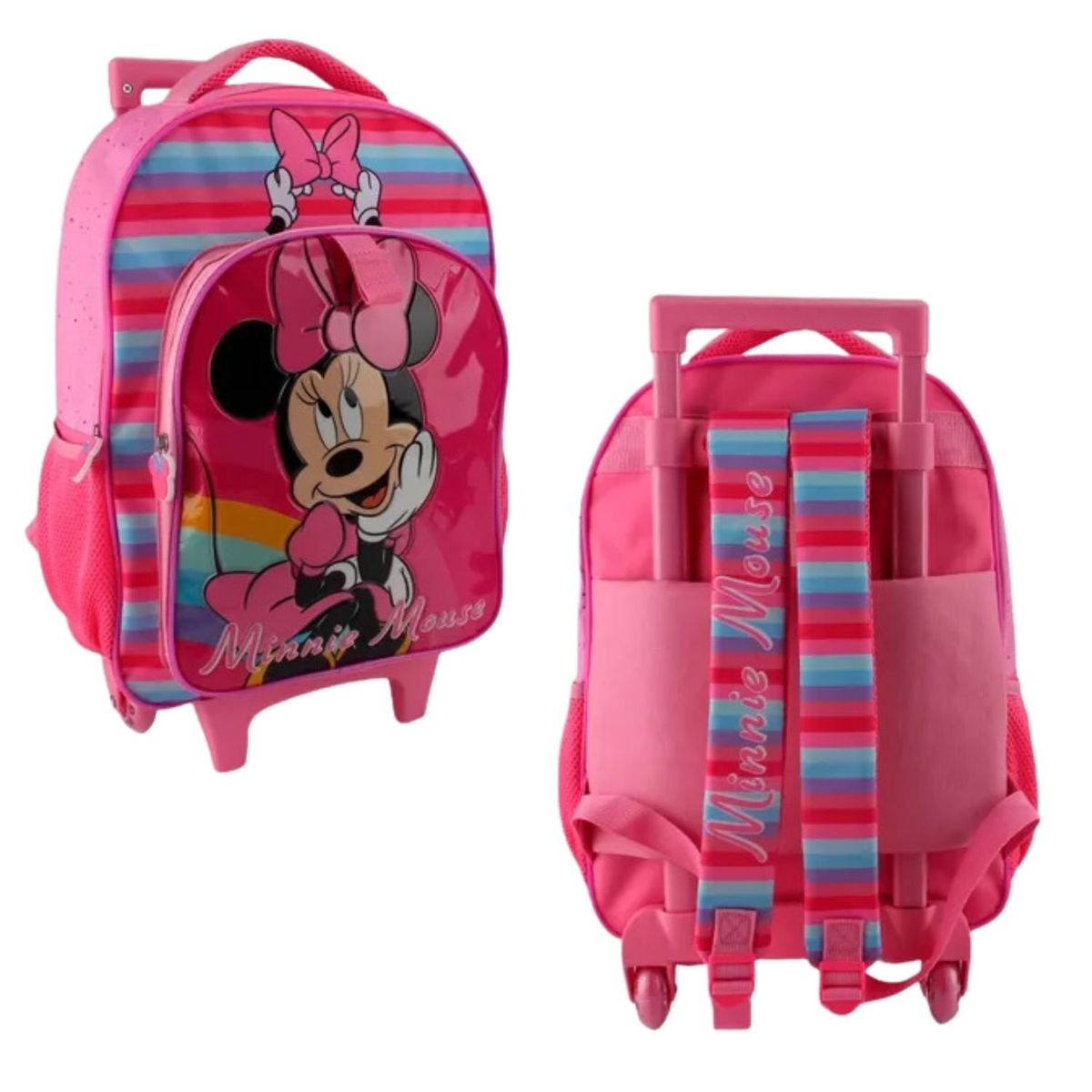 GENERICO - Pack 4 Piezas Mochila Infantil Botella Lonchera Estuche Rosa