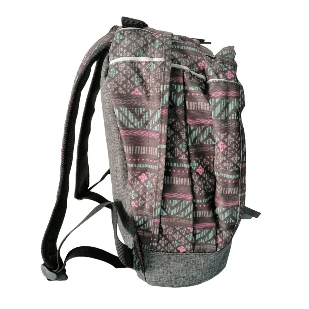 GENERICO - Mochila Escolar Juvenil Estampado Étnico Resistente Gris