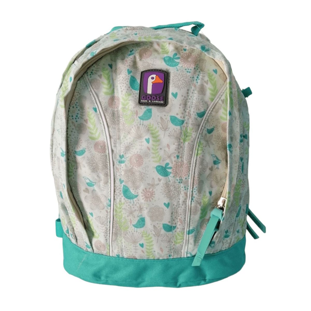 GENERICO - Mochila Estampada Aves Verde Espaciosa Escolar Casual