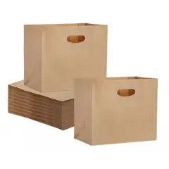 GENERICO - 25 Bolsas Papel Kraft Bolsas Papel Bolsa Con Manilla 28x28cm