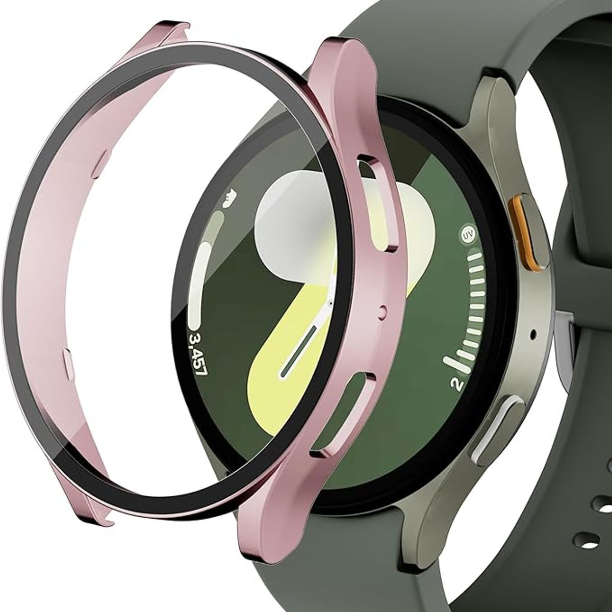 GENERICO - Protector Carcasa Con Vidrio Para Samsung Watch Fe 40mm  Rosa Gold