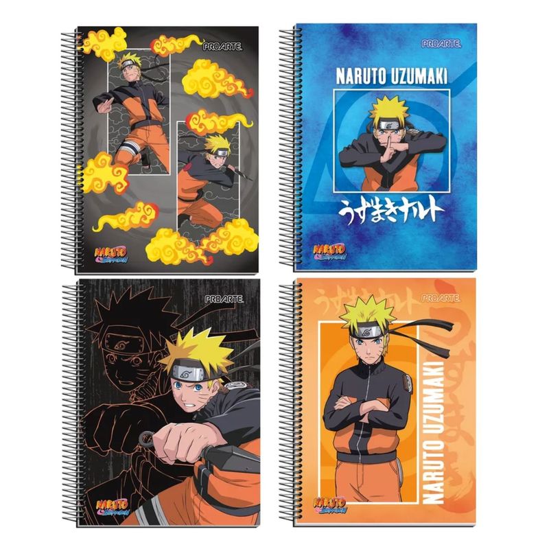 GENERICO - Pack 6 Piezas Cuadernos Espiral Diseño Anime Ninja Salvaje