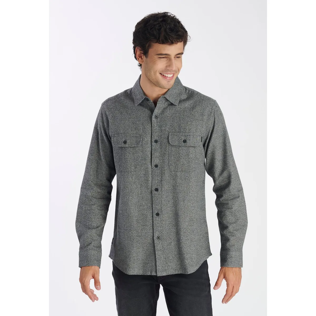 NIMTU - Camisa Cahuen Casual Gris Nimtu
