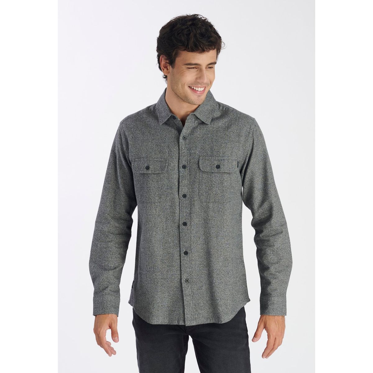 NIMTU - Camisa Cahuen Casual Gris Nimtu