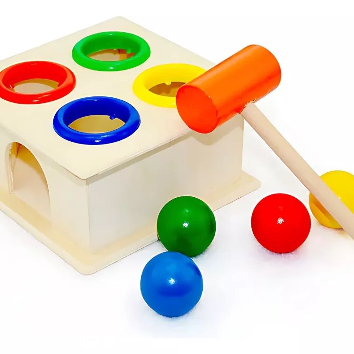 GENERICO - Caja Martillo Didactico Motricidad Juguete Madera Montessori