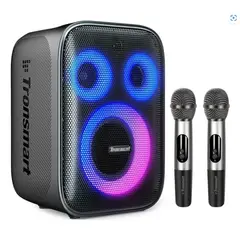 TRONSMART - Parlante Portátil para Fiestas Halo 200 - 2 micrófonos Negro