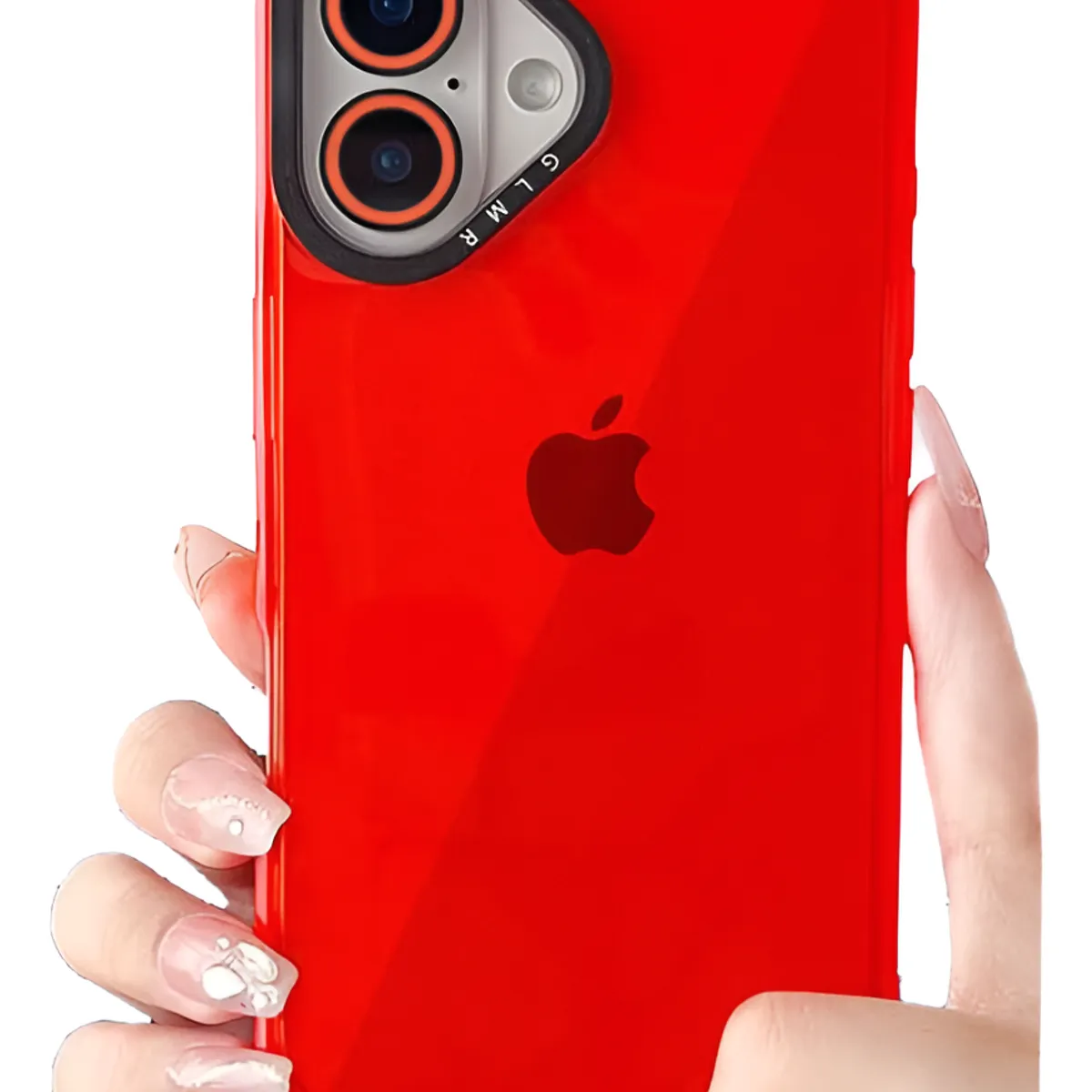 GENERICO - Carcasa Neon Con Lentes Para iPhone 16 Rojo