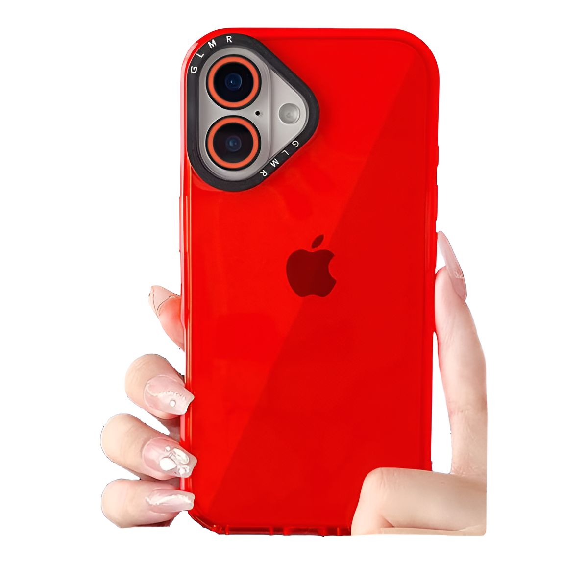 GENERICO - Carcasa Neon Con Lentes Para iPhone 16 Rojo