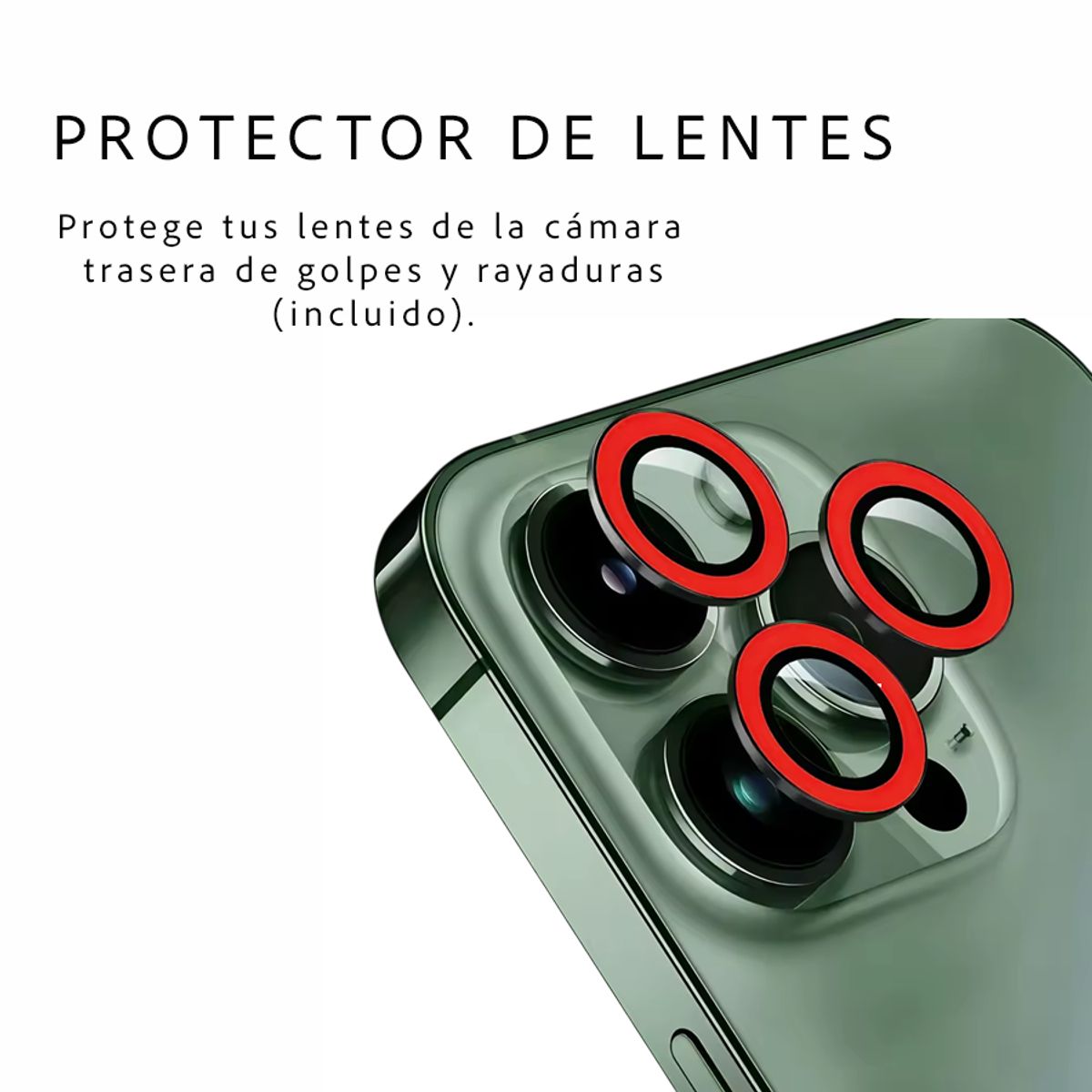 GENERICO - Carcasa Neon Con Lentes Para iPhone 16 Rojo