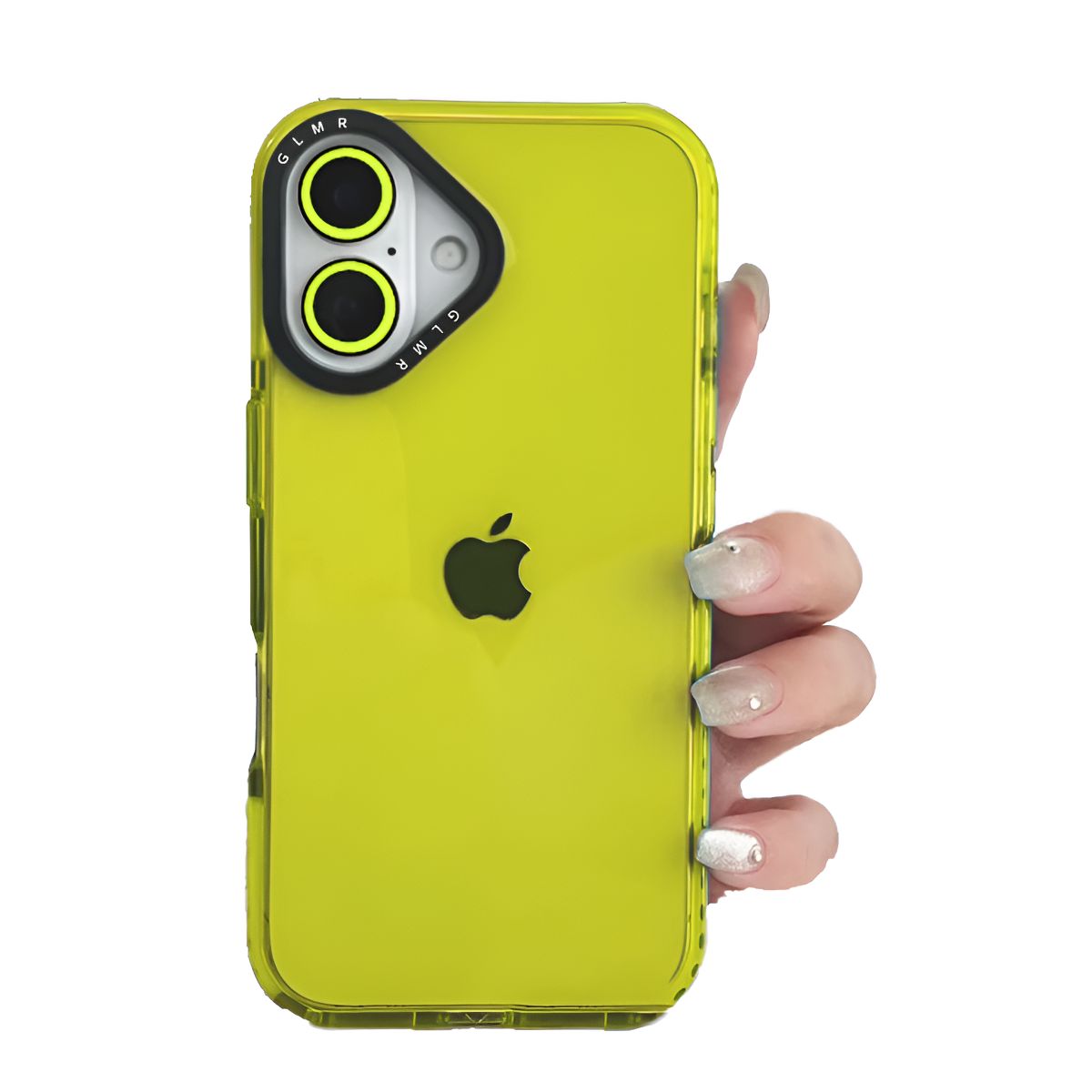 GENERICO - Carcasa Neon Con Lentes Para iPhone 16 / Amarillo
