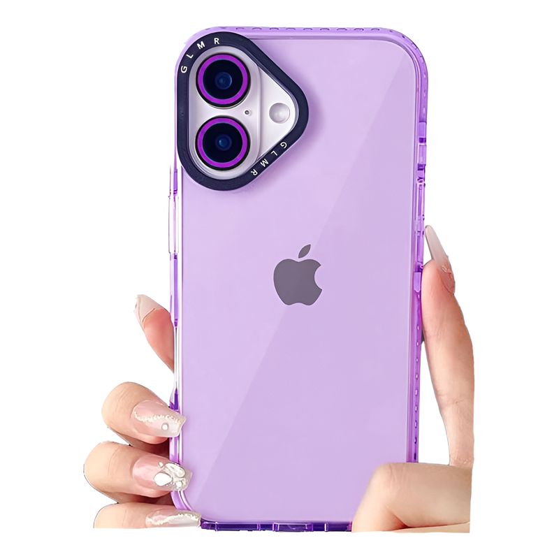 GENERICO - Carcasa Neon Con Lentes Para iPhone 16 / Purpura