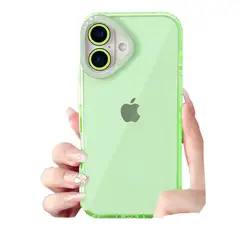 GENERICO - Carcasa Neon Con Lentes Para iPhone 16 / Verde