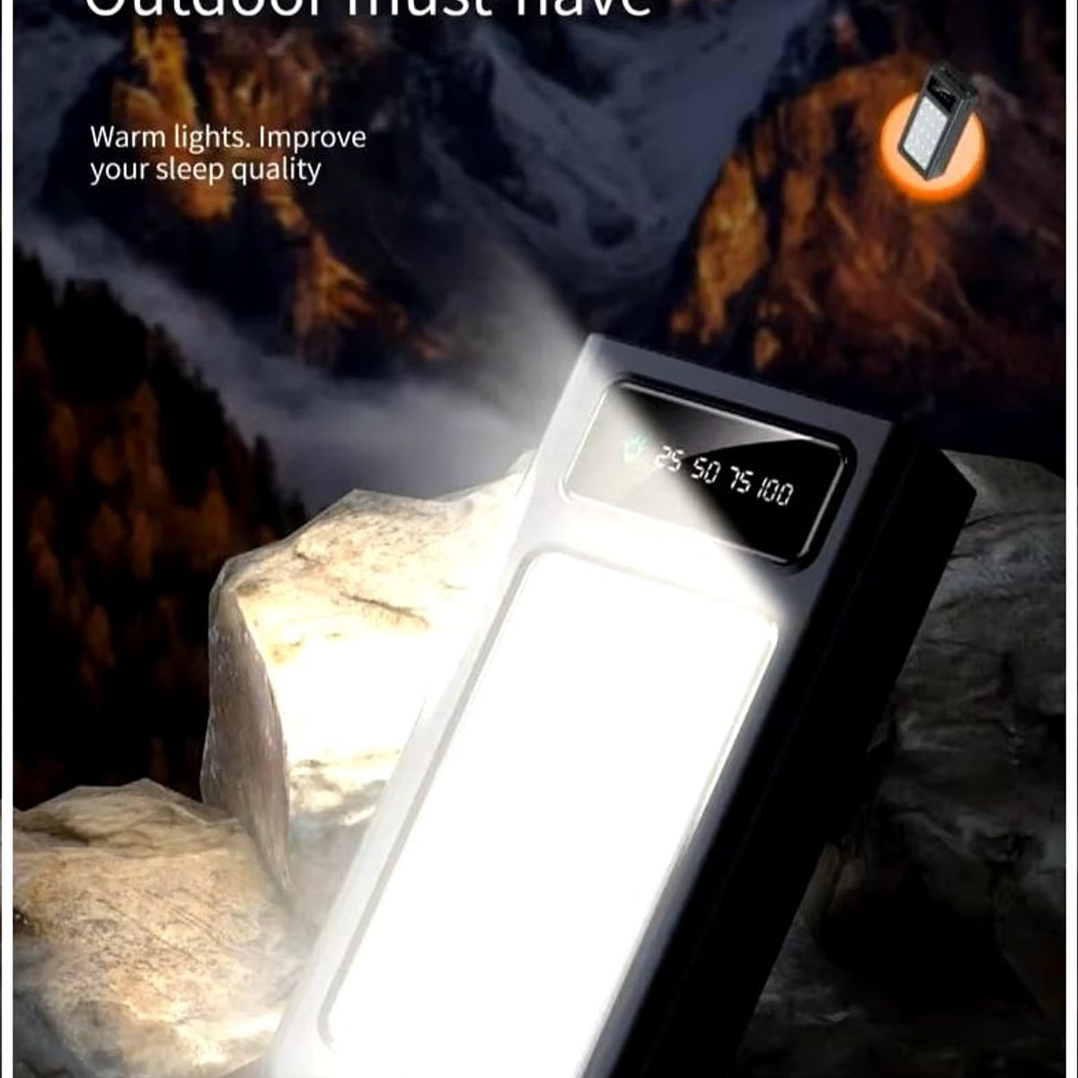 GENERICO - Batería Portátil 30000mAh con Carga Rápida y Luz LED