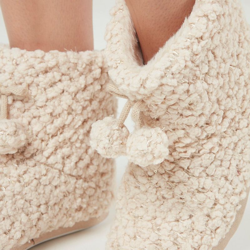 BARBIZON - Pantufla de Mujer Bota Home Taupe Claro