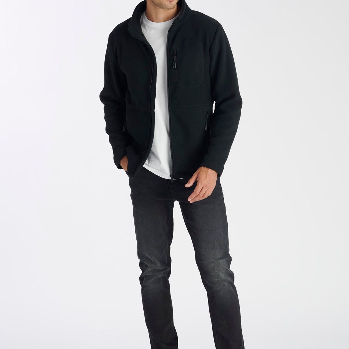 NIMTU - Fleece Alto Del Naranjo Casual Negro Nimtu