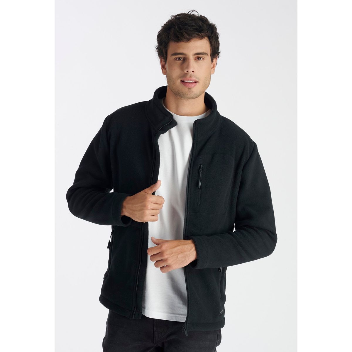 NIMTU - Fleece Alto Del Naranjo Casual Negro Nimtu
