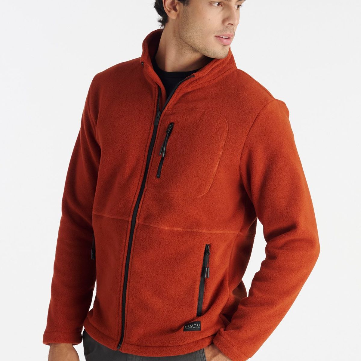 NIMTU - Fleece Alto Del Naranjo Casual Rojo Nimtu