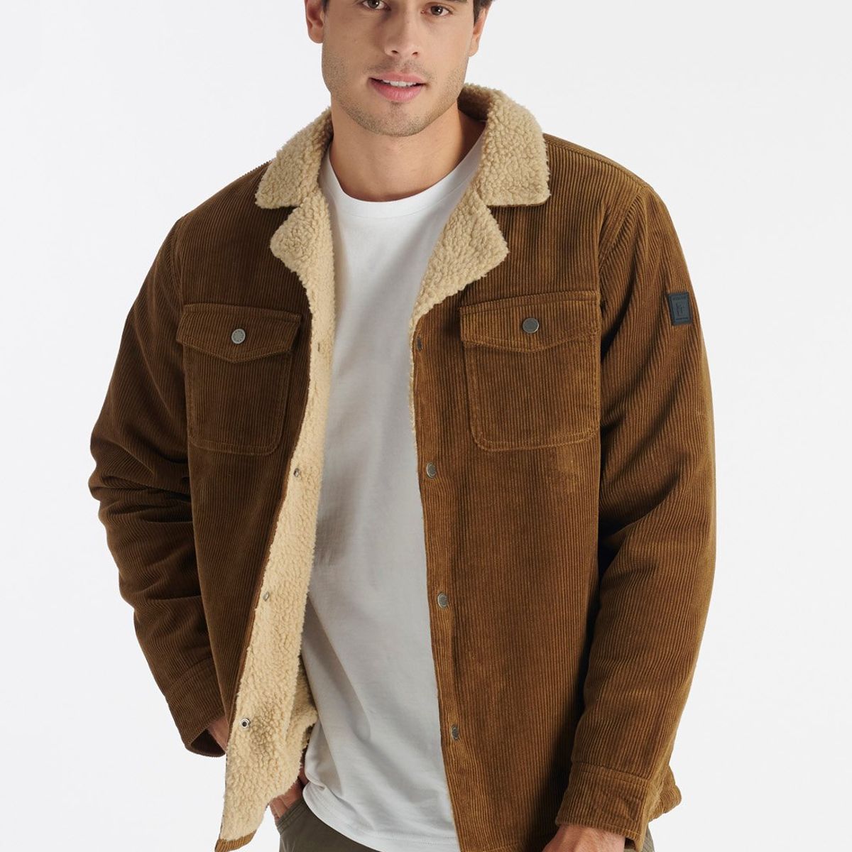 NIMTU - Chaqueta Corduroy Casual Café Nimtu