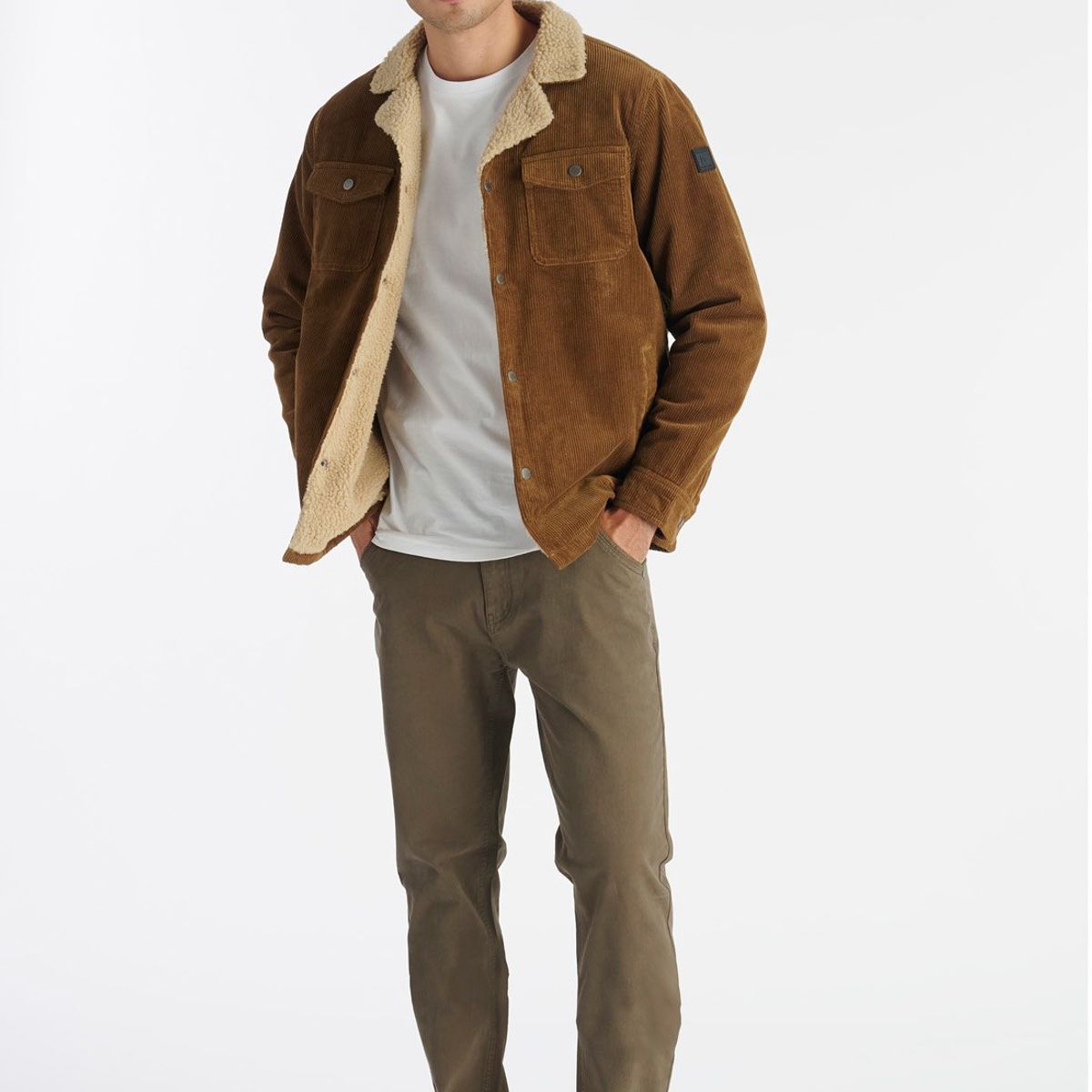 NIMTU - Chaqueta Corduroy Casual Café Nimtu