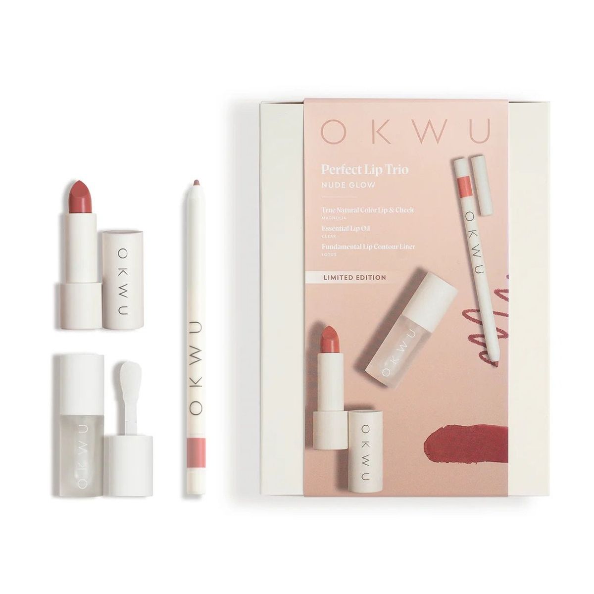 OKWU - Set de labios Look Nude OKWU - Perfect Lip Trio - Nude Glow
