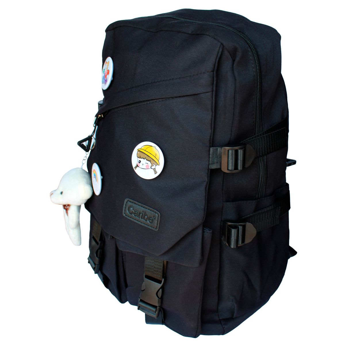 GENERICO - Mochila Bolso Escolar Juvenil Para Niñas Negra