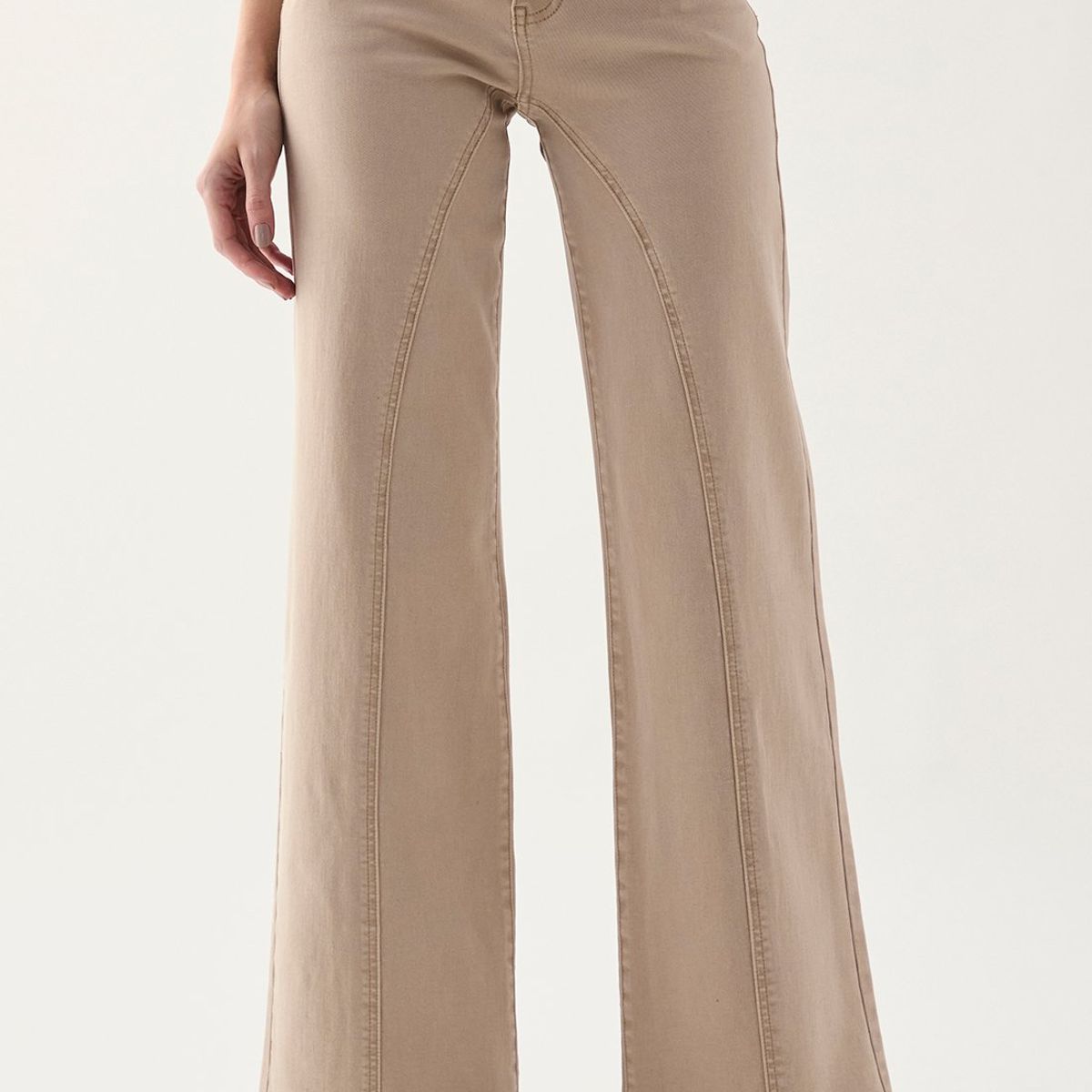 ASH - Jeans Wide Beige Mujer Ash