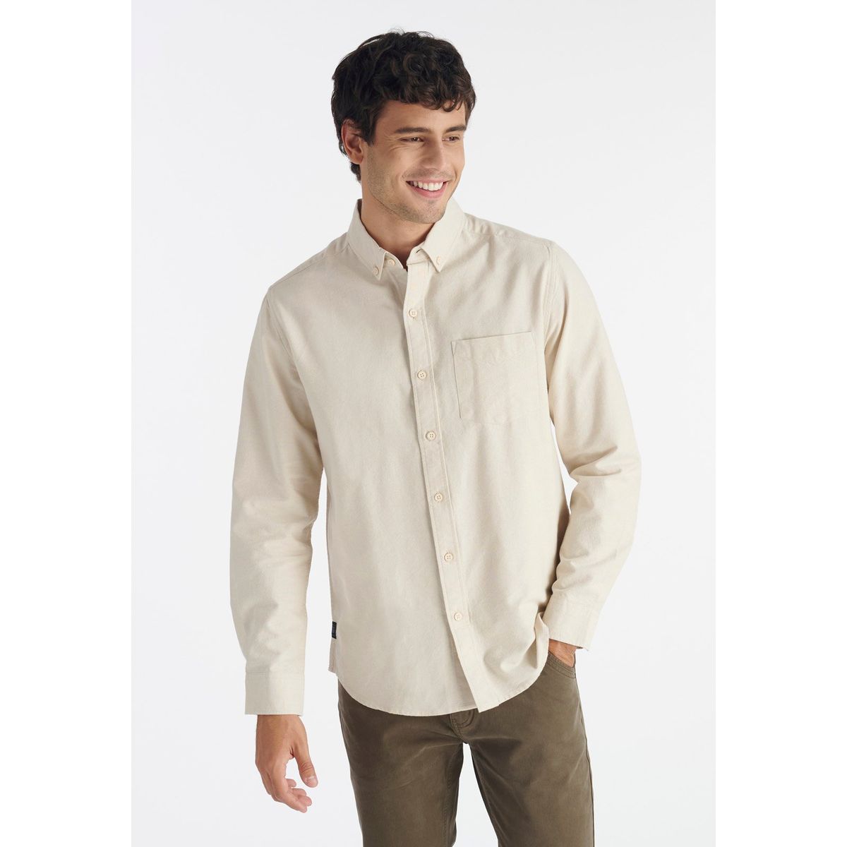 NIMTU - Camisa Oxford Laurel Casual Beige Nimtu