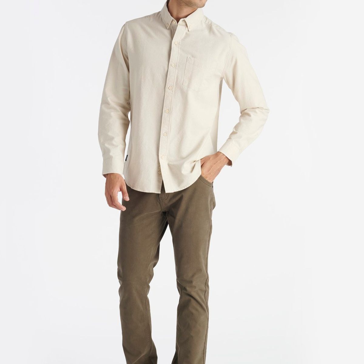 NIMTU - Camisa Oxford Laurel Casual Beige Nimtu