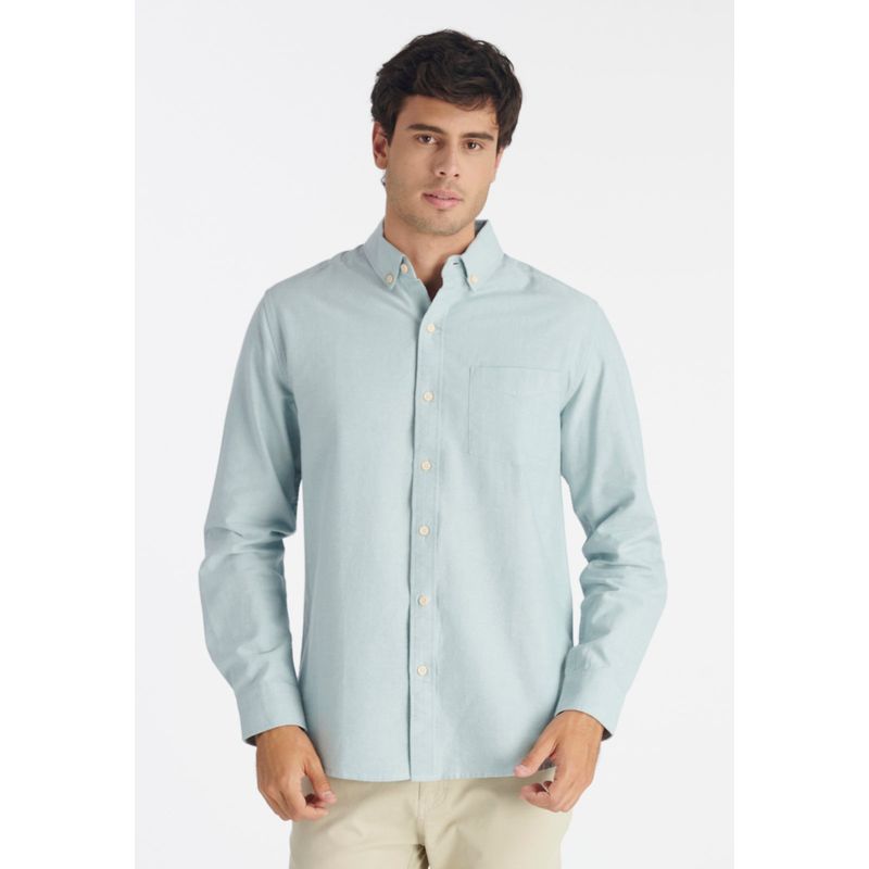 NIMTU - Camisa Oxford Laurel Casual Verde Nimtu