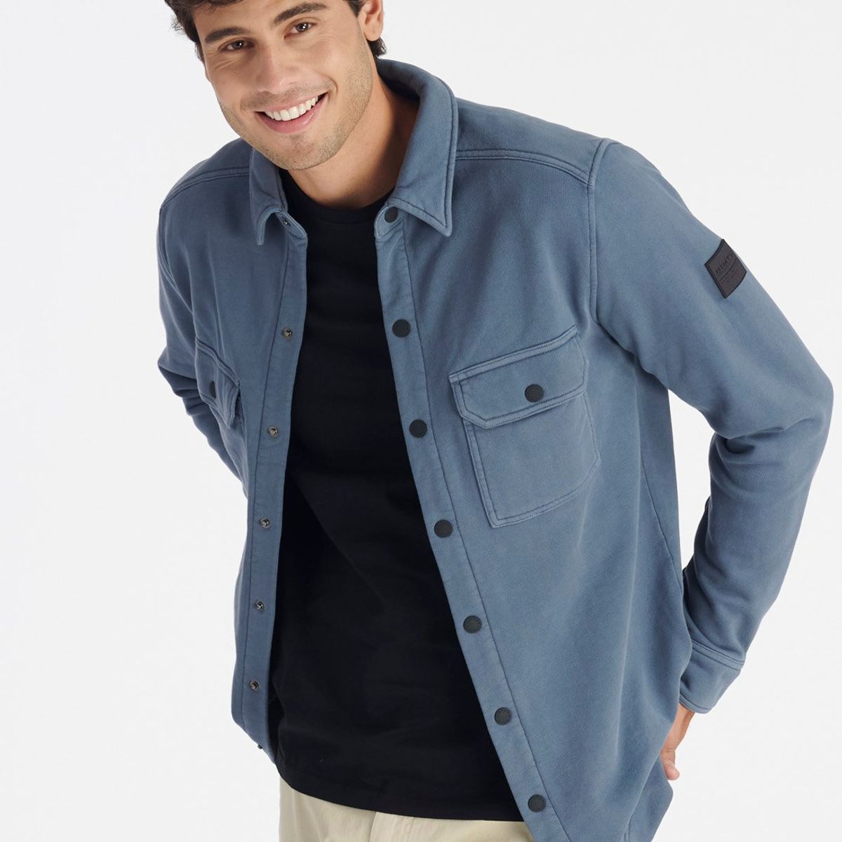 NIMTU - Sobrecamisa Chaiten Casual Gris Nimtu