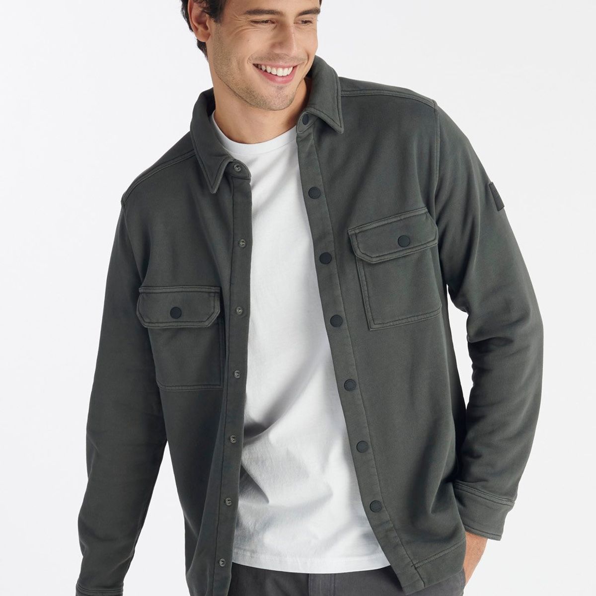 NIMTU - Sobrecamisa Chaiten Casual Gris Nimtu