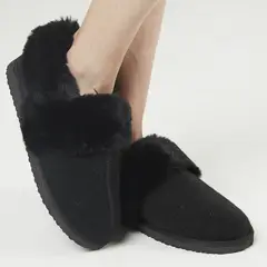 BARBIZON - Pantufla de Mujer Zapatilla Furry Negro