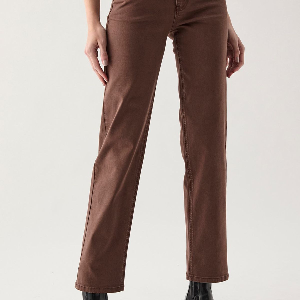 ASH - Jeans Straight Café Moro Mujer Ash