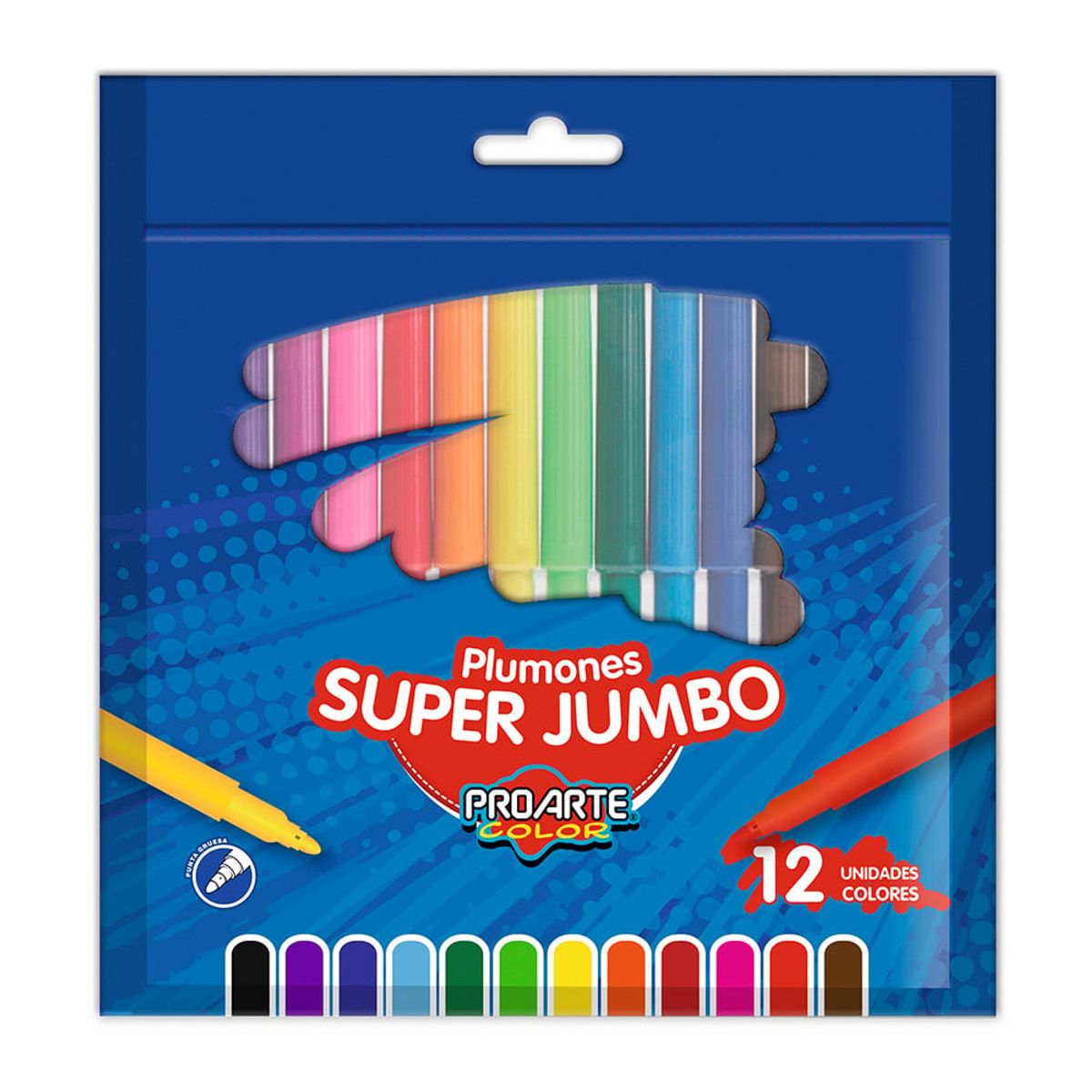 PROARTE - PLUMONES SUPER JUMBO 12 COLORES