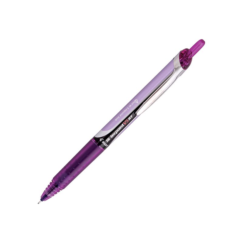 PILOT - Lápiz Tinta HI-Tecpoint Grip V5 Retráctil - Violeta