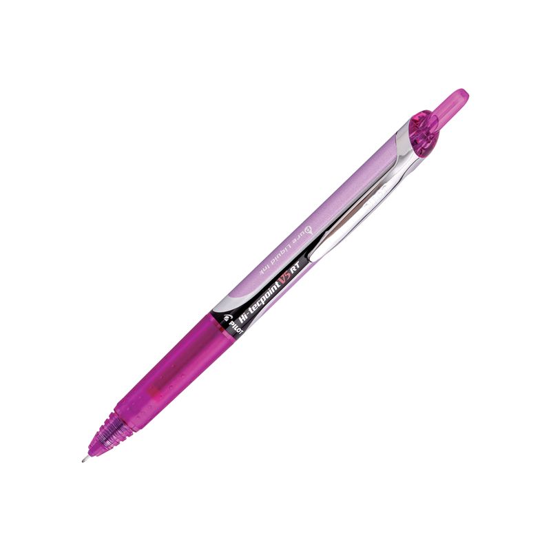 PILOT - Lápiz Tinta HI-Tecpoint Grip V5 Retráctil - Rosado