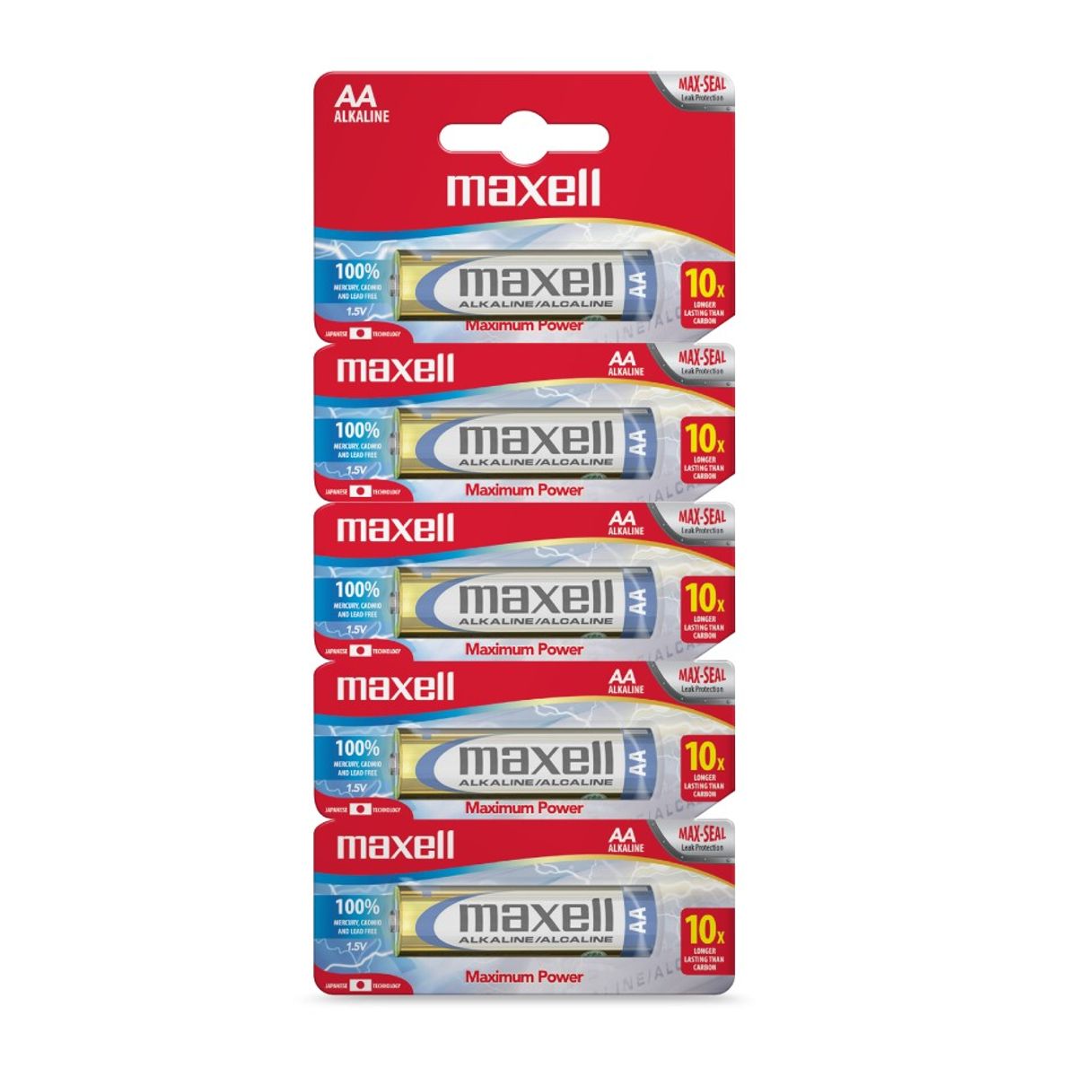 MAXELL - Pack 5 Pilas Alcalinas Aa Maxell