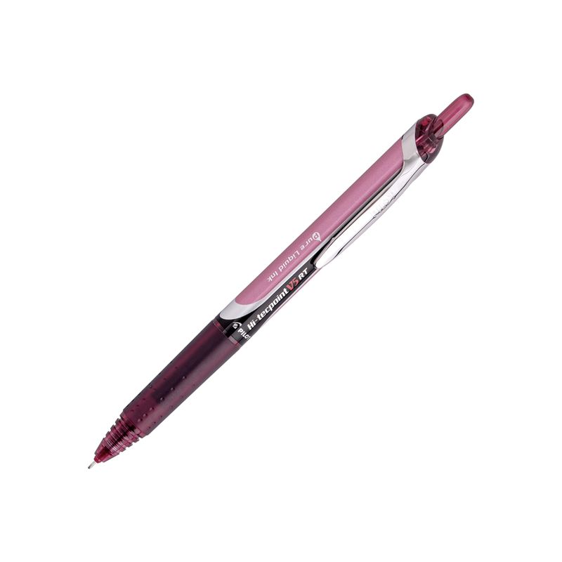PILOT - Lápiz Tinta HI-Tecpoint Grip V5 Retráctil - Burdeo