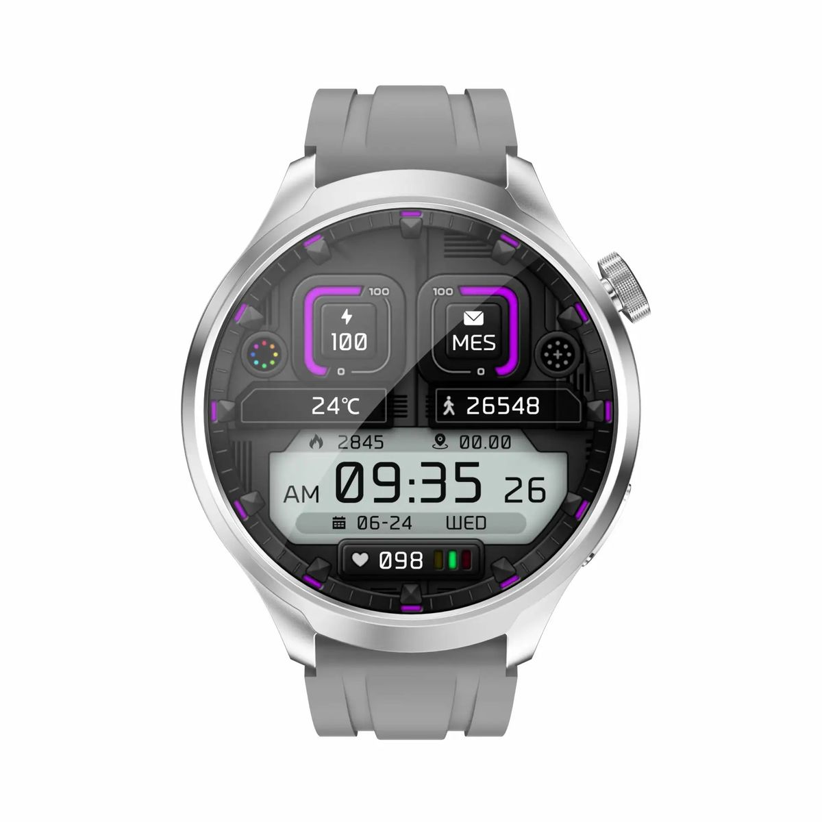 GENERICO - Smartwatch Correa de Silicona Blanca Conectividad Salud IP67 NFC