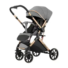 LUBABYCAS - Coche De Paseo Reversible Con Cubre Pies B1 Gris LuBabycas_