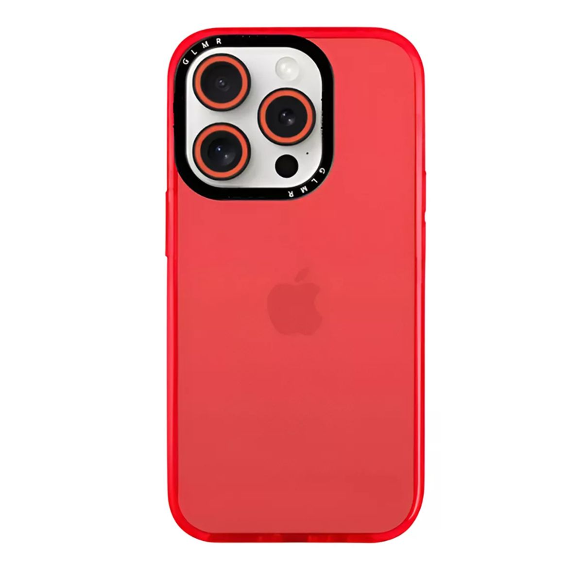 GENERICO - Carcasa Neon Con Lentes Para iPhone 15 Pro Max Rojo