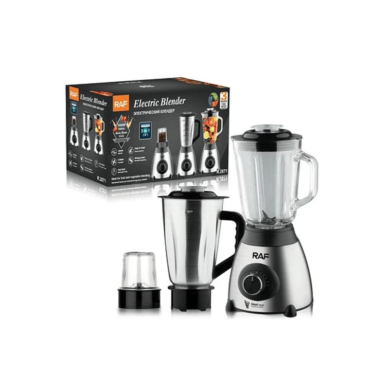 GENERICO - Licuadora 3 En 1 Para Jugos Y Moledor De Cafe Raf 1000w