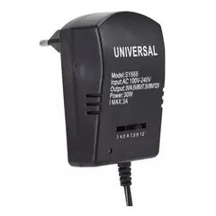 GENERICO - Cargador Universal Regulable 30w 3v A 12v 6puntas Removibles
