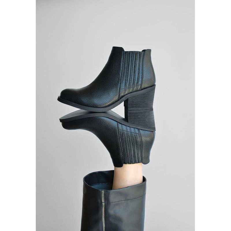 GIANI DAFIRENZE - Botines Mujer De Cuero Pinda Negro C11.