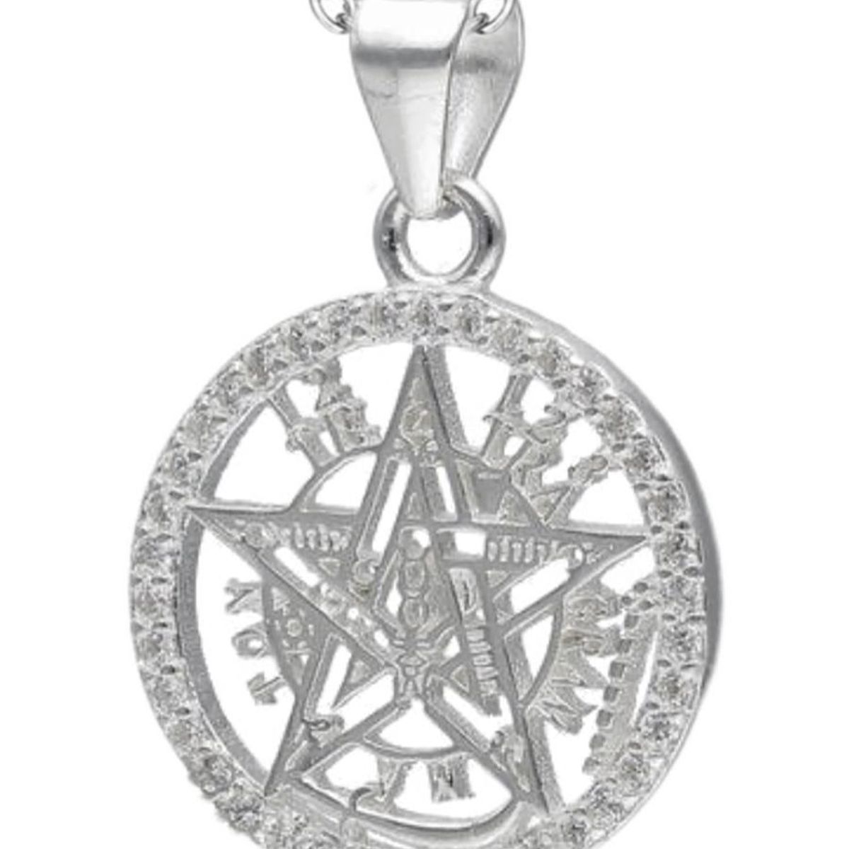 GENERICO - Collar Tetragrammaton Plata 925 con circones Protección